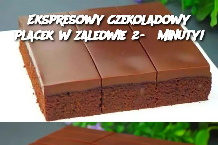 Ekspresowy Czekoladowy Placek w Zaledwie 2-3 Minuty!