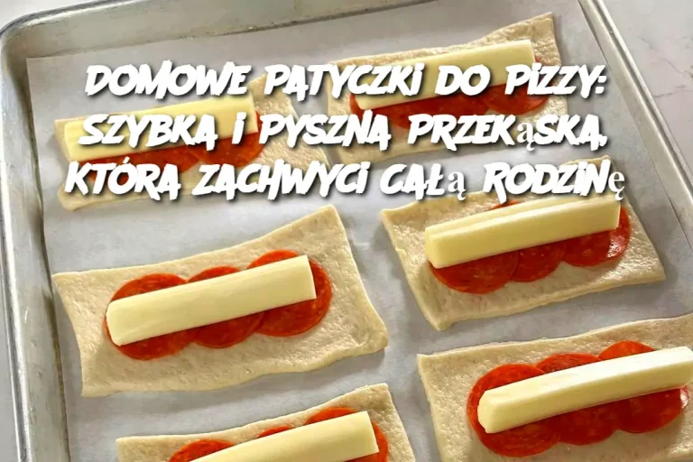 Domowe Patyczki do Pizzy: Szybka i Pyszna Przekąska, Która Zachwyci Całą Rodzinę