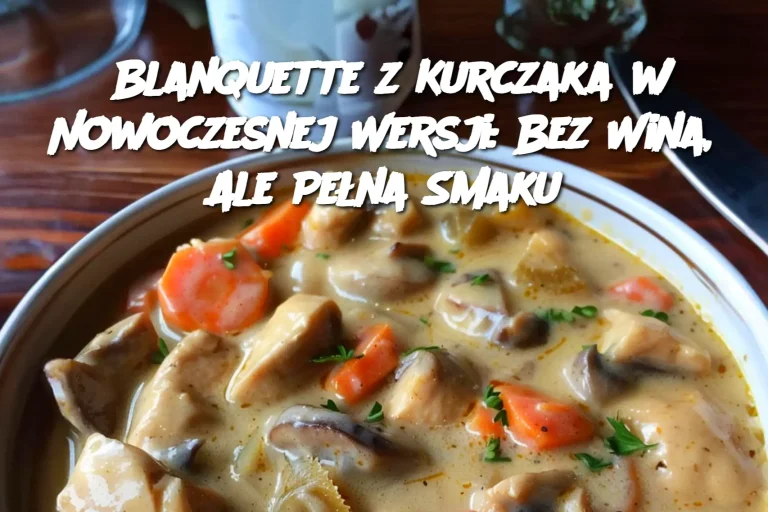 Blanquette z Kurczaka w Nowoczesnej Wersji: Bez Wina, Ale Pełna Smaku