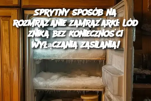 Sprytny sposób na rozmrażanie zamrażarki: Lód znika bez konieczności wyłączania zasilania!