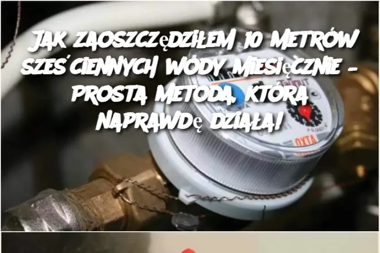 Jak zaoszczędziłem 10 metrów sześciennych wody miesięcznie – Prosta metoda, która naprawdę działa!