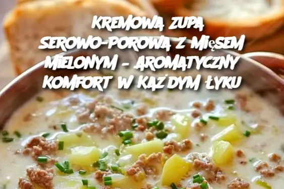 Kremowa Zupa Serowo-Porowa z Mięsem Mielonym – Aromatyczny Komfort w Każdym Łyku